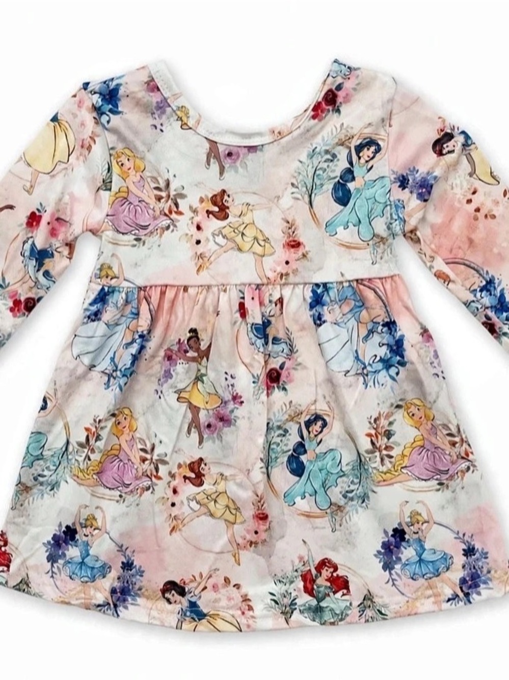 Girls Pink Long Sleeve Dress